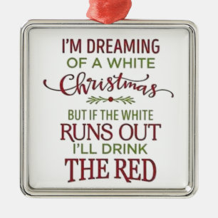 I'M DREAMING OF A **WHITE CHRISTMAS* METAL TREE DECORATION