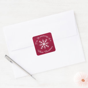 I'm Dreaming of a White Christmas - Snow flakes Square Sticker