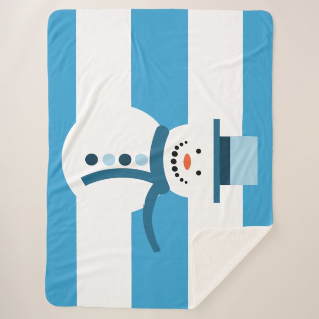 I'm Dreaming Of A White Winter Snowman Sherpa Blanket (Front)