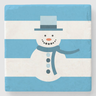 I'm Dreaming Of A White Winter Snowman Stone Coaster