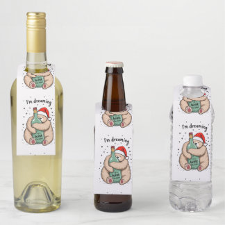 I'm Dreaming of a Wine Christmas Bottle Tag
