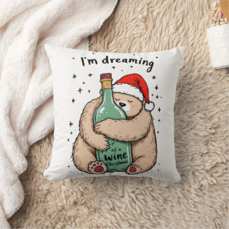 I'm Dreaming of a Wine Christmas Cushion