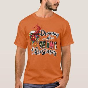 Im Dreaming Of A Wine Christmas Santa Hat Drinking T-Shirt