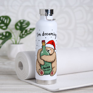 I'm Dreaming of a Wine Christmas Water Bottle