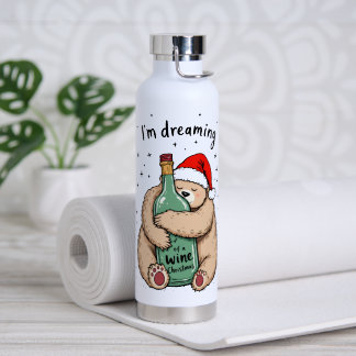 I'm Dreaming of a Wine Christmas Water Bottle