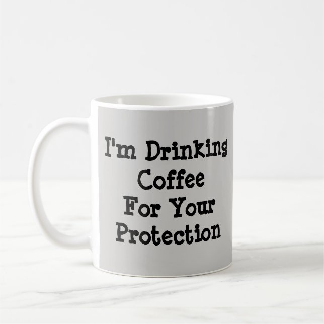 I'm Drinking Coffee - Mug-A-Tude Mug (Left)