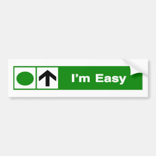 I'm Easy Ski Trail Sign Bumper Sticker