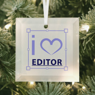 I'm Editor Glass Tree Decoration