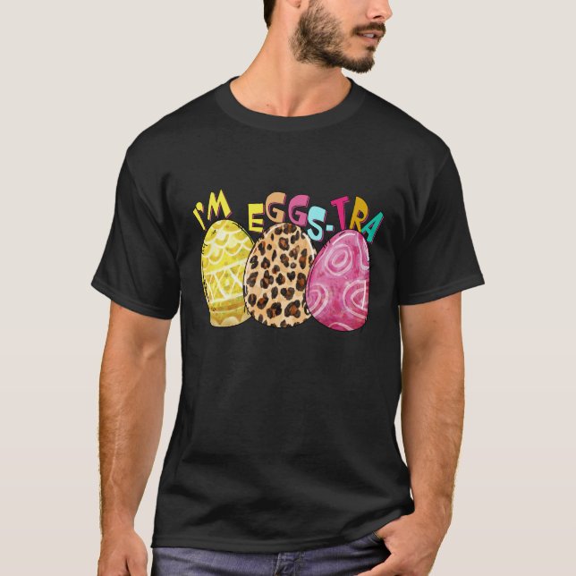 i'm egg-stra, retro, vintage T-Shirt (Front)