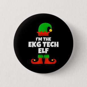 I'm Ekg Tech Elf Family Pajama Christmas Electroca 6 Cm Round Badge