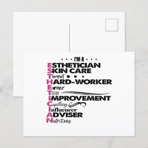 I'm Esthetician Graduation Salon Estheti Postcard