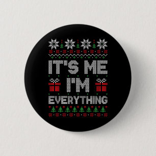 I'm Everything He Want For Christmas Xmas Couple M 6 Cm Round Badge