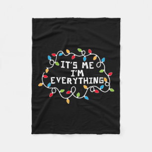 I'm Everything Xmas Lights Couples Matching Christ Fleece Blanket