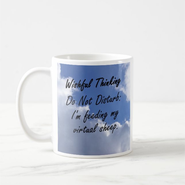 I'm feeding my virtual sheep coffee mug (Left)