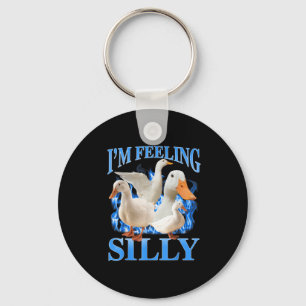 I'm Feeling Silly Funny Goose Meme Bootleg Vintage Key Ring