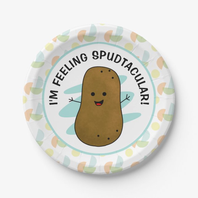 I'm Feeling Spudtacular Potato Paper Plate (Front)
