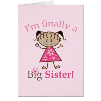 I'm Finally a Big Sister Ethnic Stick Figure Girl