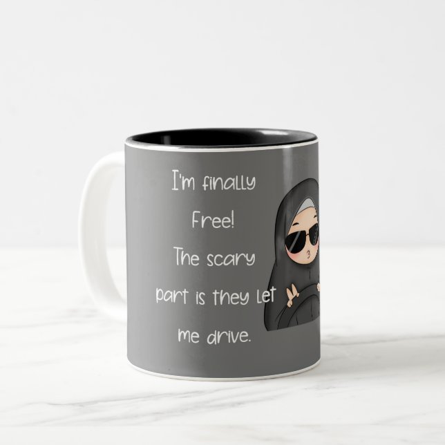 I'm Finally Free! The Scary Part is Coffee Mug (Front Left)