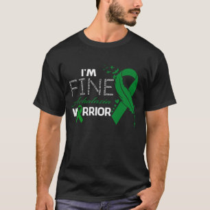 I'm Fine Achalasia Warrior Awareness Feather T-Shirt