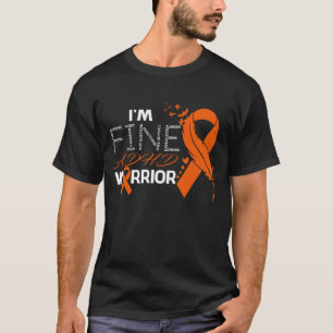 I'm Fine ADHD Warrior Awareness Feather T-Shirt