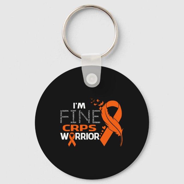 I'm Fine Crps Warrior Awareness Feather  Key Ring (Front)