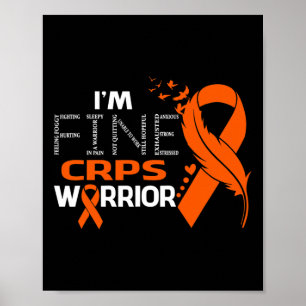 I'm Fine Crps Warrior Awareness Feather Poster