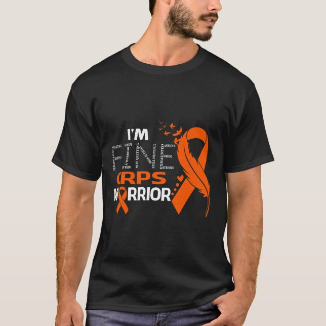 I'm Fine Crps Warrior Awareness Feather  T-Shirt (Front)