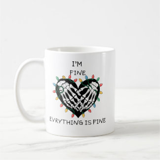 I'm Fine, Everything is Fine – Christmas Lights  Coffee Mug