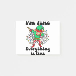 I'm Fine Everything Is Fine Christmas Lights Dabbi Post-it Notes
