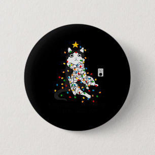 I'm Fine Everything Is Fine Funny Cat Christmas Li 6 Cm Round Badge