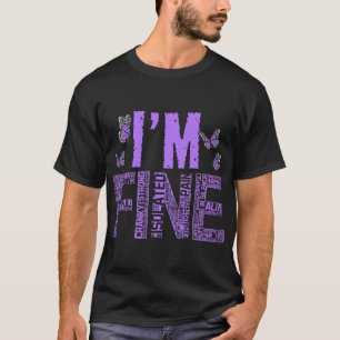I'm Fine Fibromyalgia Warrior Fibro Awareness Purp T-Shirt