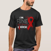 I'm Fine Heart Disease Warrior Awareness Feather