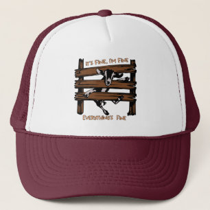 I'm Fine It's Fine Everything's Fine Funny Goat Trucker Hat