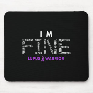 Im Fine Lupus Warrior Lupus Awareness Month Purple Mouse Pad
