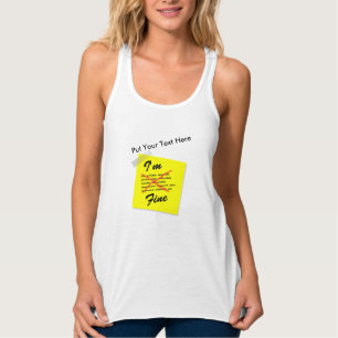I'm Fine Post-it Note Singlet