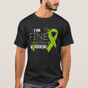 I'm Fine Sandhoff Disease Warrior Awareness Feathe T-Shirt