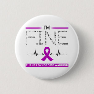 I'm Fine Turner Syndrome Warrior 6 Cm Round Badge