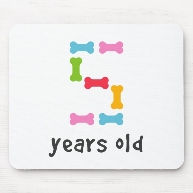 I'm Five Years Old Mouse Pad (Front)