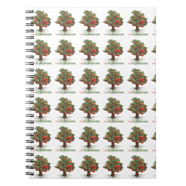 I'm Flourishing – Rooted Growth Inspirational Tree Notebook (Front)