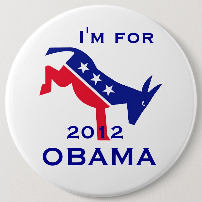 I'm for OBAMA button (Front)