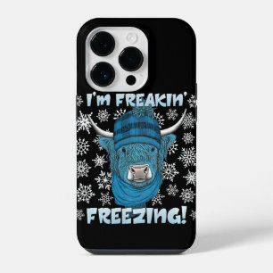 I'm Freakin' Freezing Highland Cow Pullover iPhone 14 Pro Case