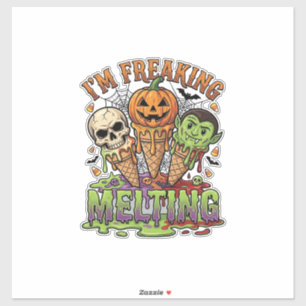 Im Freaking Melting Halloween Ice Cream Skull Pump