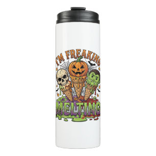 Im Freaking Melting Halloween Ice Cream Skull Pump Thermal Tumbler