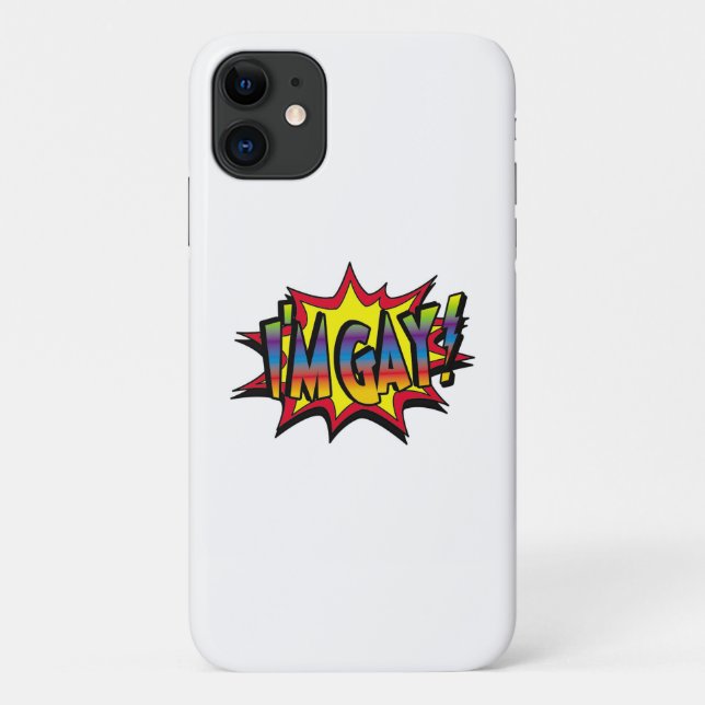 I'm Gay Burst Case-Mate iPhone Case (Back)
