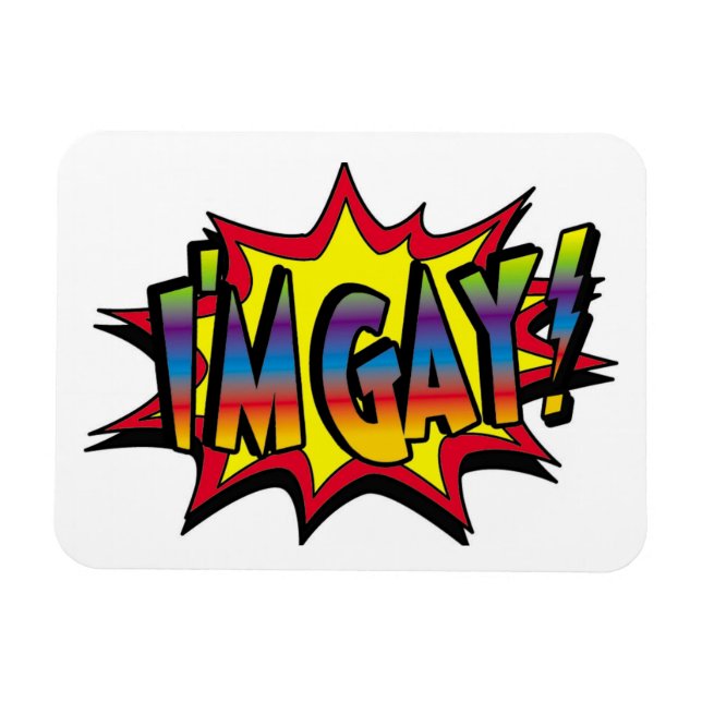 I'm Gay Burst Magnet (Horizontal)