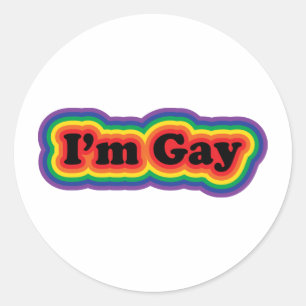I'm Gay Classic Round Sticker