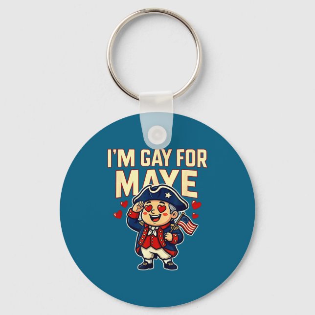 I'm Gay For Maye Funny Hearts  Key Ring (Front)