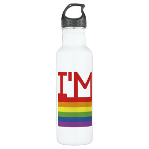 I'm Gay   Rainbow Flag 710 Ml Water Bottle