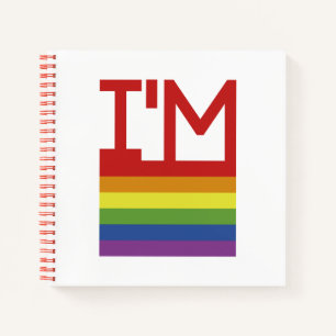 I'm Gay   Rainbow Flag Notebook