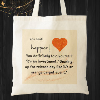 I'm gearing up for release day" tote bag